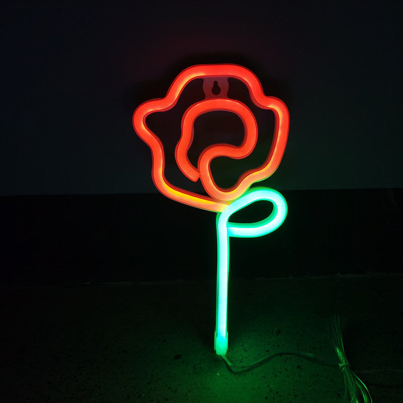 Bedroom Decoration Led Rose Neon Lights