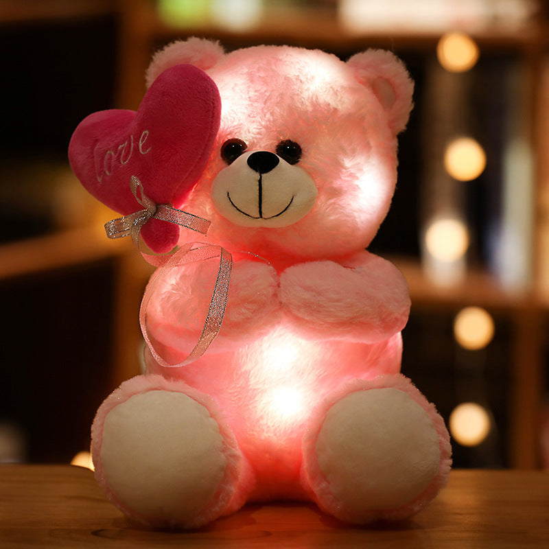 Led Light Up Teddy Bear Doll Pillow Light Up Plush Toy