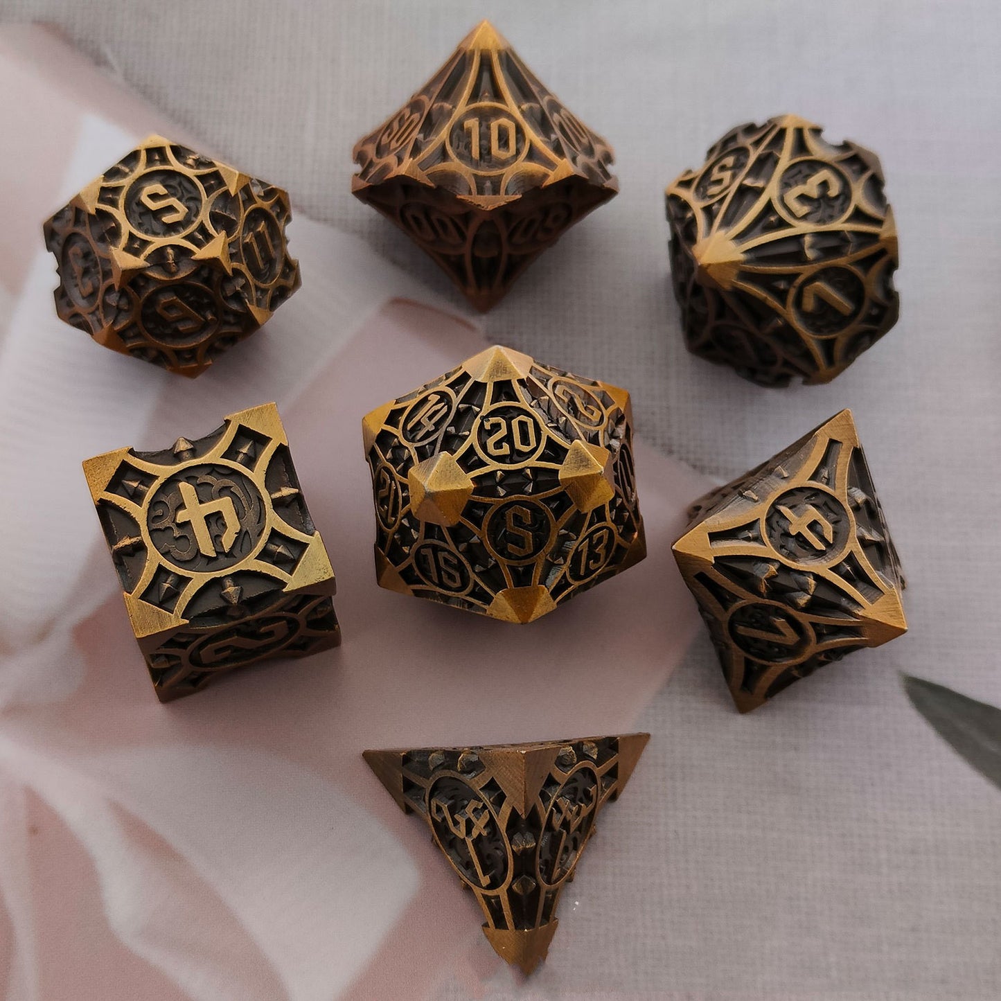 Metal Dice Solid Set Desktop Game