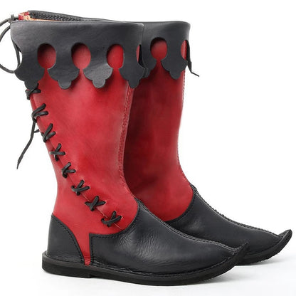 Fashion Solid Color Gothic High Pirate Boots