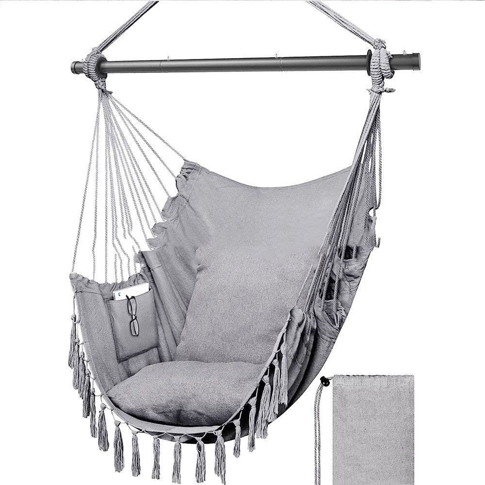 Folding Reinforced Iron Pipe Outdoor Hammock Anti-rollover Bedroom Swing Hanging Chair