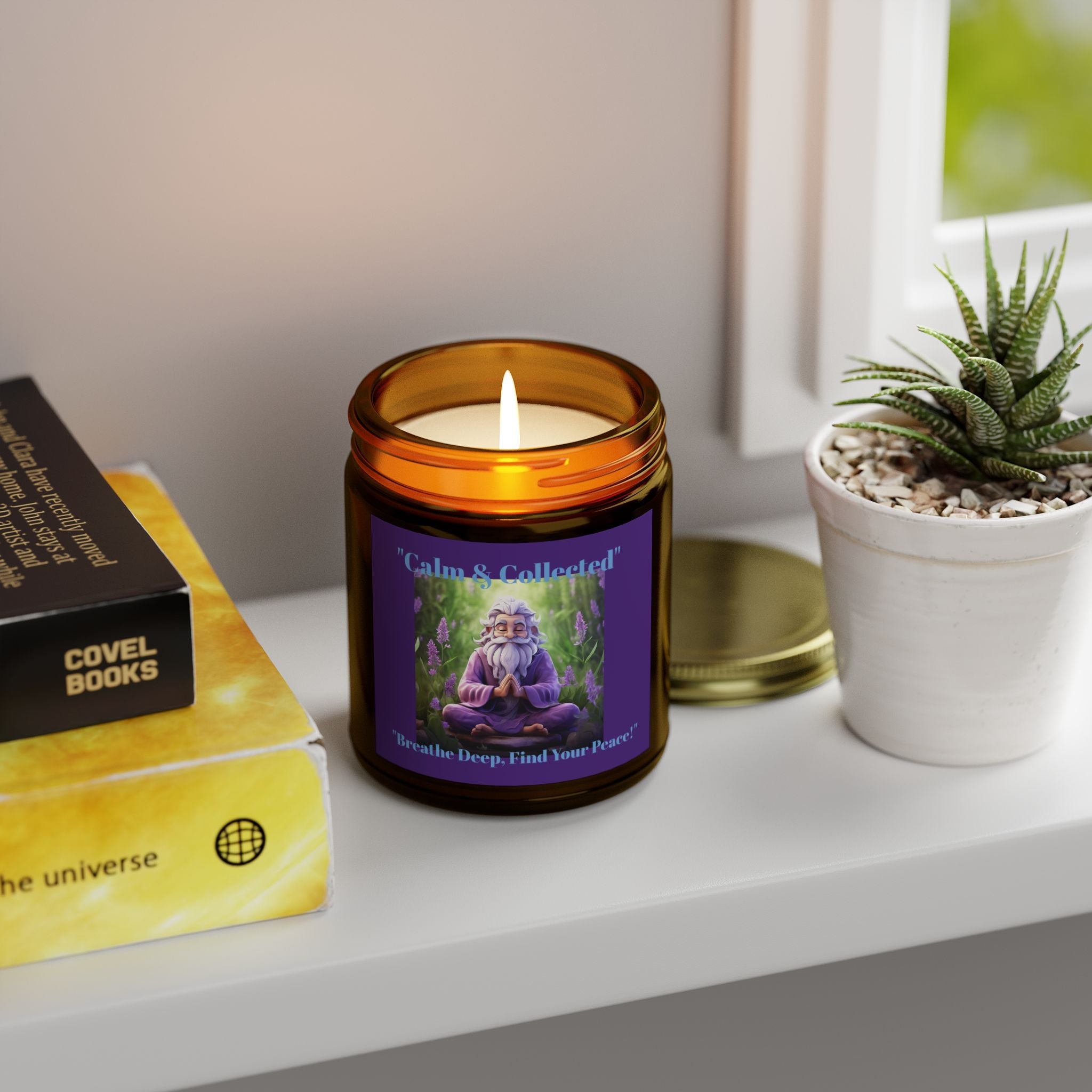 Calm & Collected Scented Candle - Coconut Apricot Wax (4oz, 9oz) - Breathe Deep, Find Your Peace! - S-Mart Shop Smart Treasures