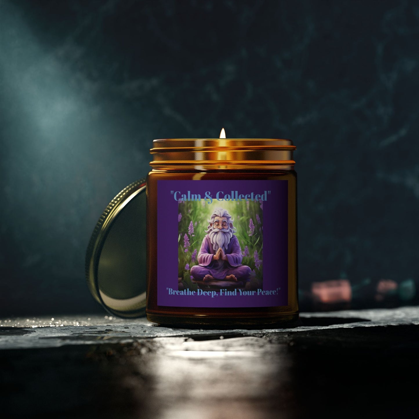 Calm & Collected Scented Candle - Coconut Apricot Wax (4oz, 9oz) - Breathe Deep, Find Your Peace! - S-Mart Shop Smart Treasures