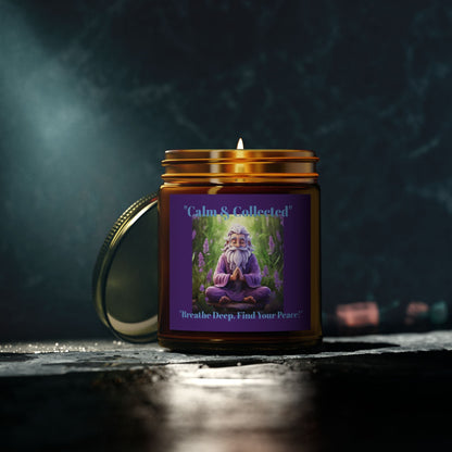 Calm & Collected Scented Candle - Coconut Apricot Wax (4oz, 9oz) - Breathe Deep, Find Your Peace! - S-Mart Shop Smart Treasures