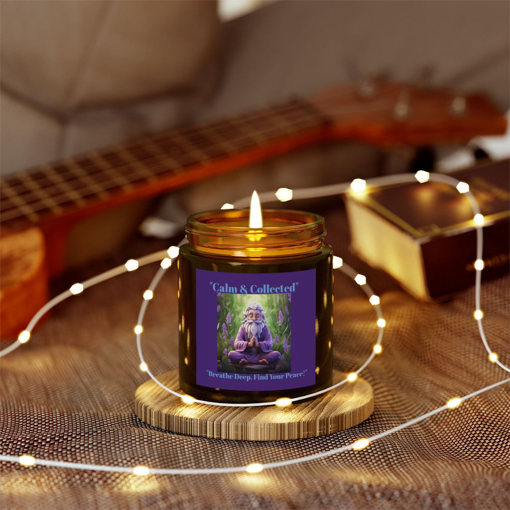Calm & Collected Scented Candle - Coconut Apricot Wax (4oz, 9oz) - Breathe Deep, Find Your Peace! - S-Mart Shop Smart Treasures