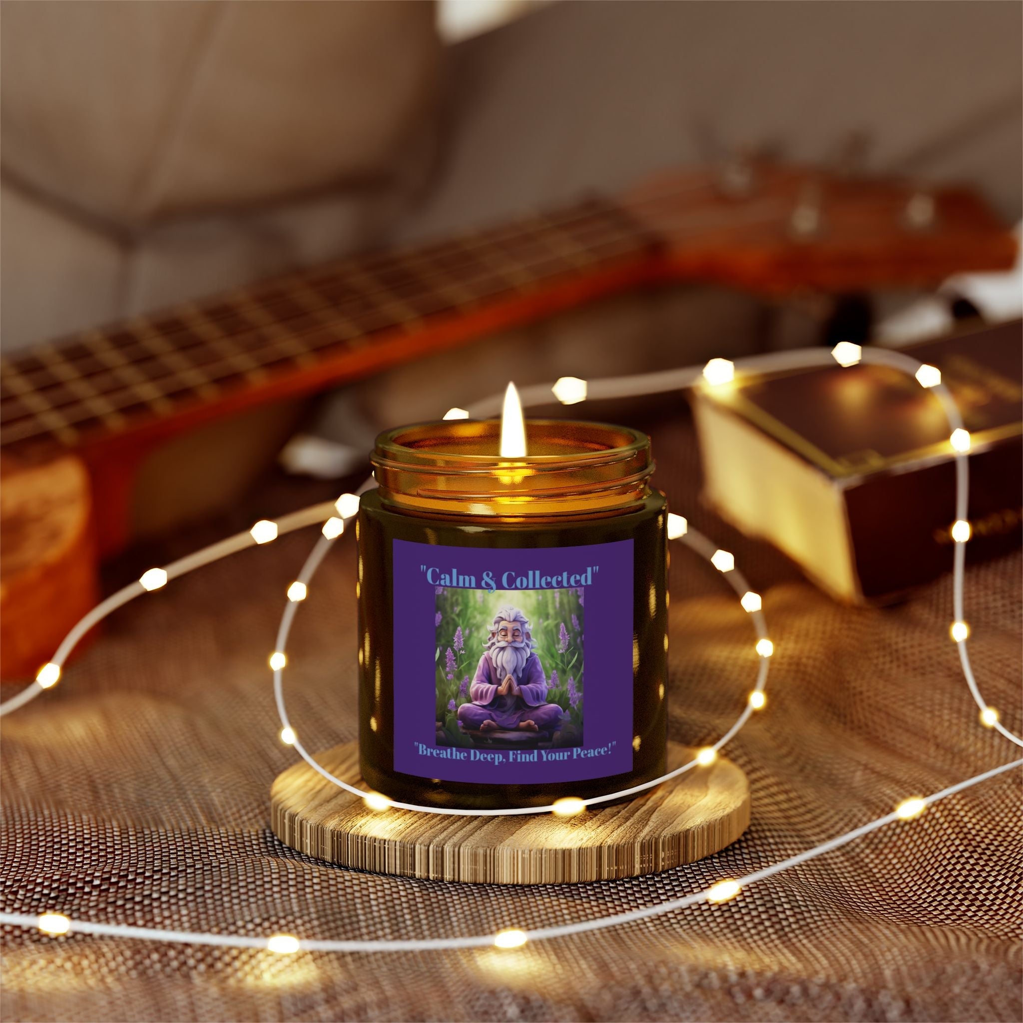 Calm & Collected Scented Candle - Coconut Apricot Wax (4oz, 9oz) - Breathe Deep, Find Your Peace! - S-Mart Shop Smart Treasures