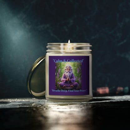 Calm & Collected Scented Candle - Coconut Apricot Wax (4oz, 9oz) - Breathe Deep, Find Your Peace! - S-Mart Shop Smart Treasures