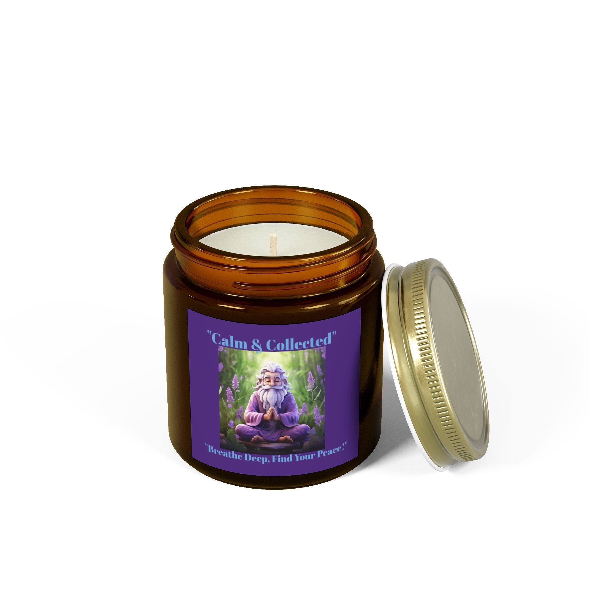 Calm & Collected Scented Candle - Coconut Apricot Wax (4oz, 9oz) - Breathe Deep, Find Your Peace! - S-Mart Shop Smart Treasures
