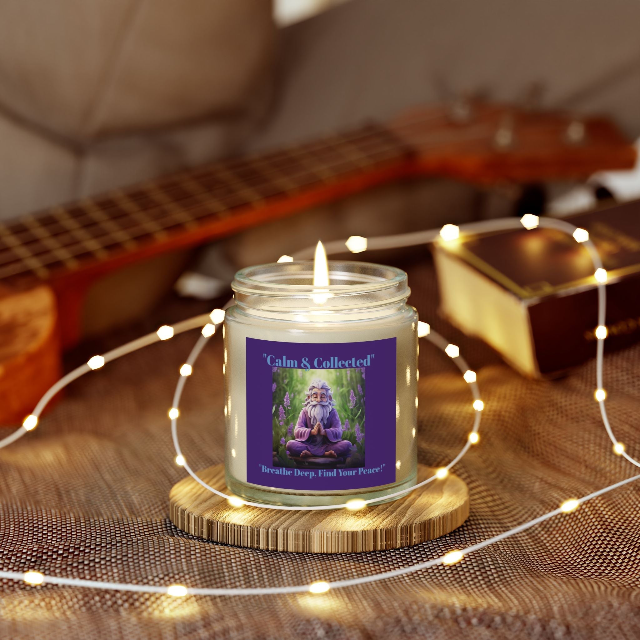Calm & Collected Scented Candle - Coconut Apricot Wax (4oz, 9oz) - Breathe Deep, Find Your Peace! - S-Mart Shop Smart Treasures