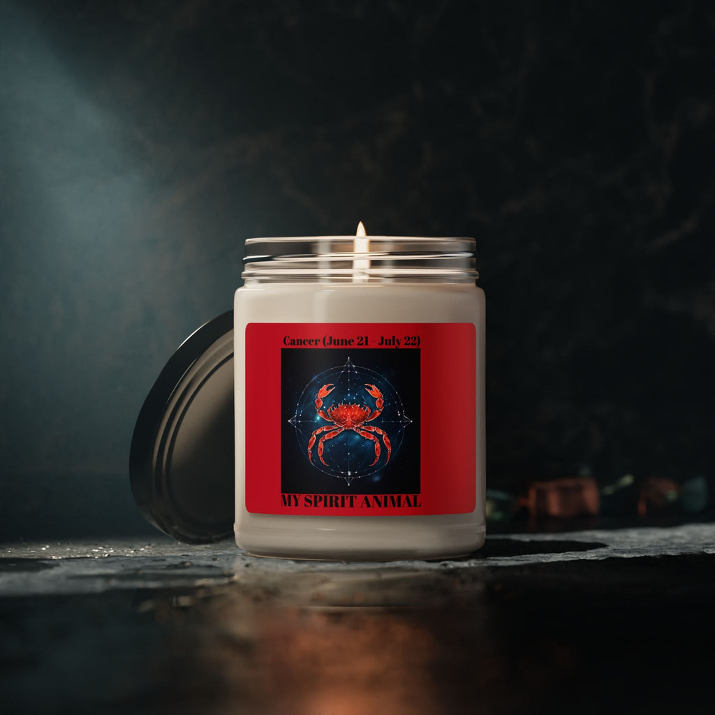 Cancer Zodiac Scented Soy Candle - 9oz - Astrological Gift for Cancer Birthdays - S-Mart Shop Smart Treasures