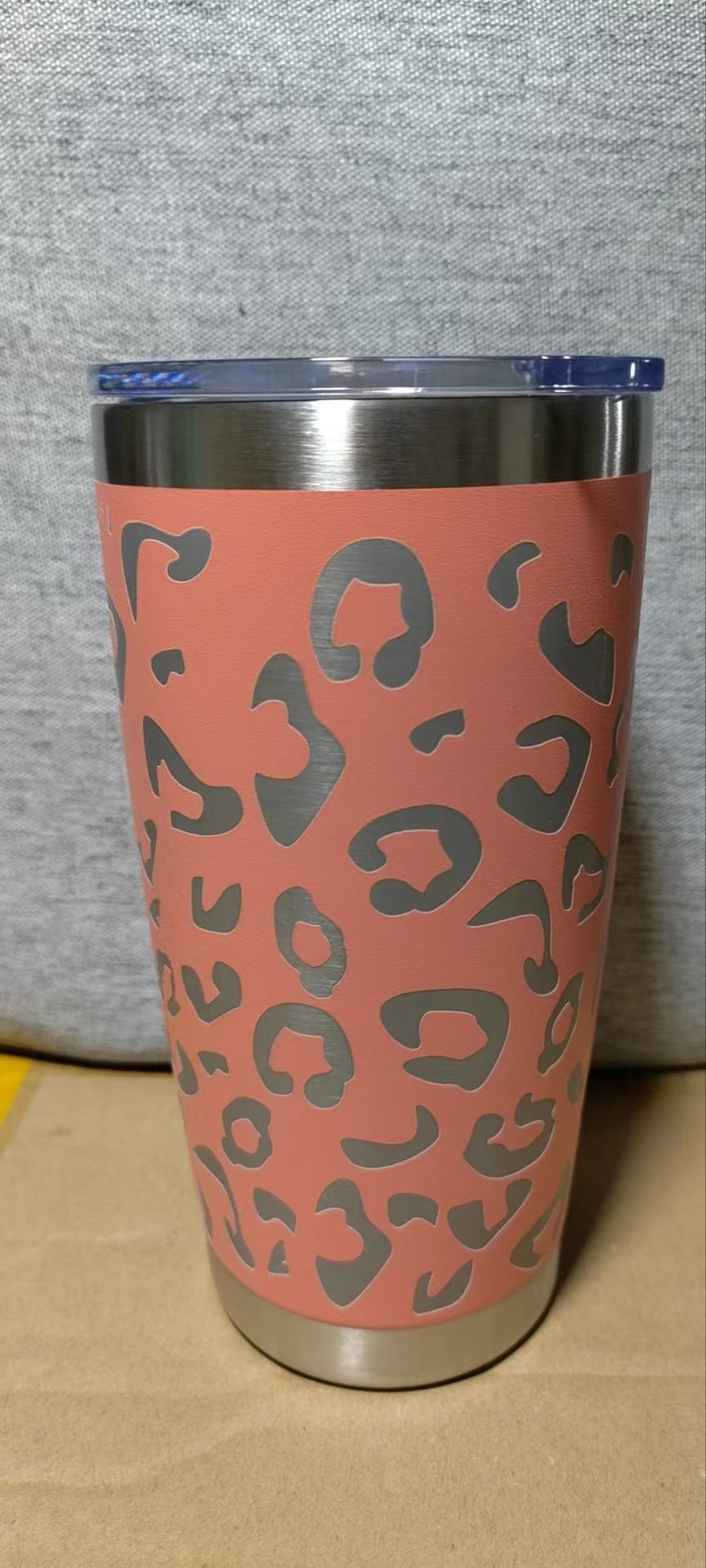 Laser Leopard Print Stainless Steel Insulated Mug