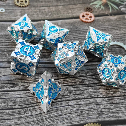 Metal Polyhedral Board Game Dice