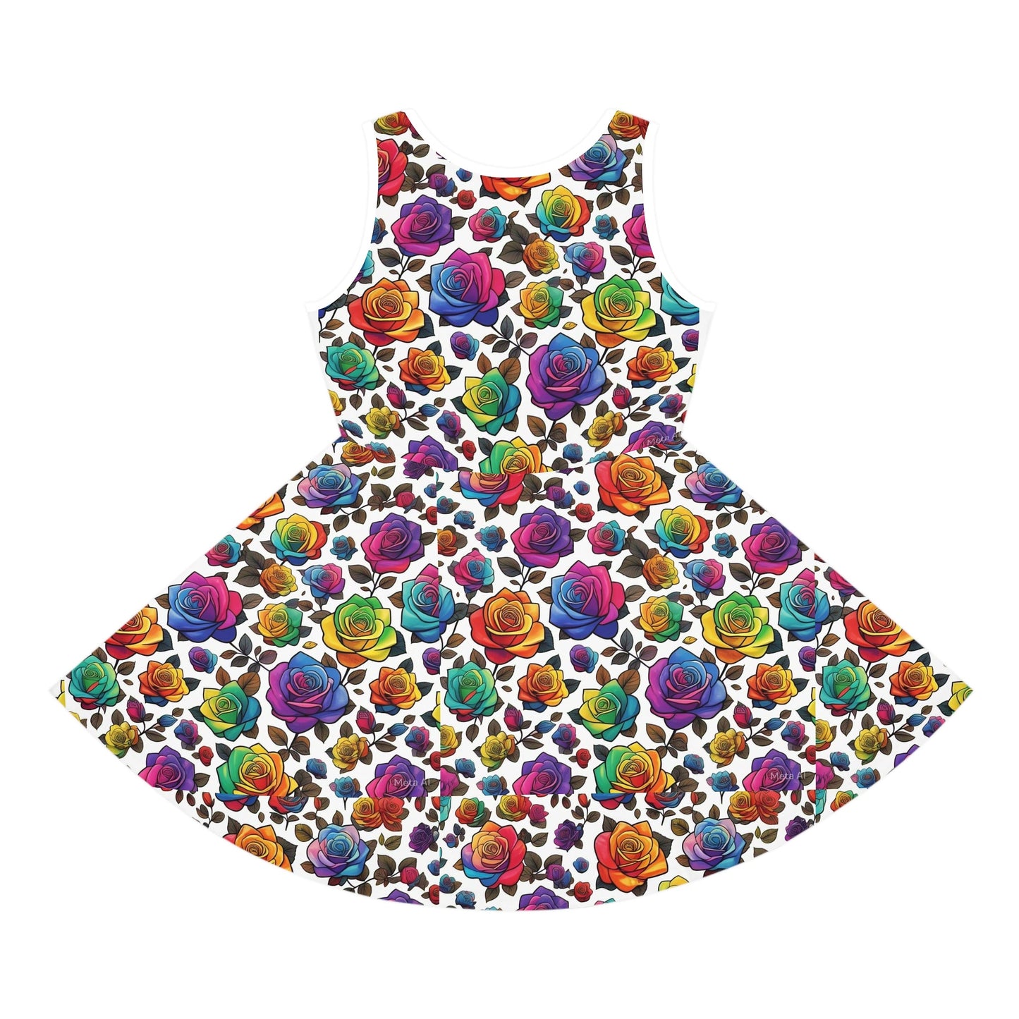Colorful Floral Sleeveless Sundress for Girls - S-Mart Shop Smart Treasures