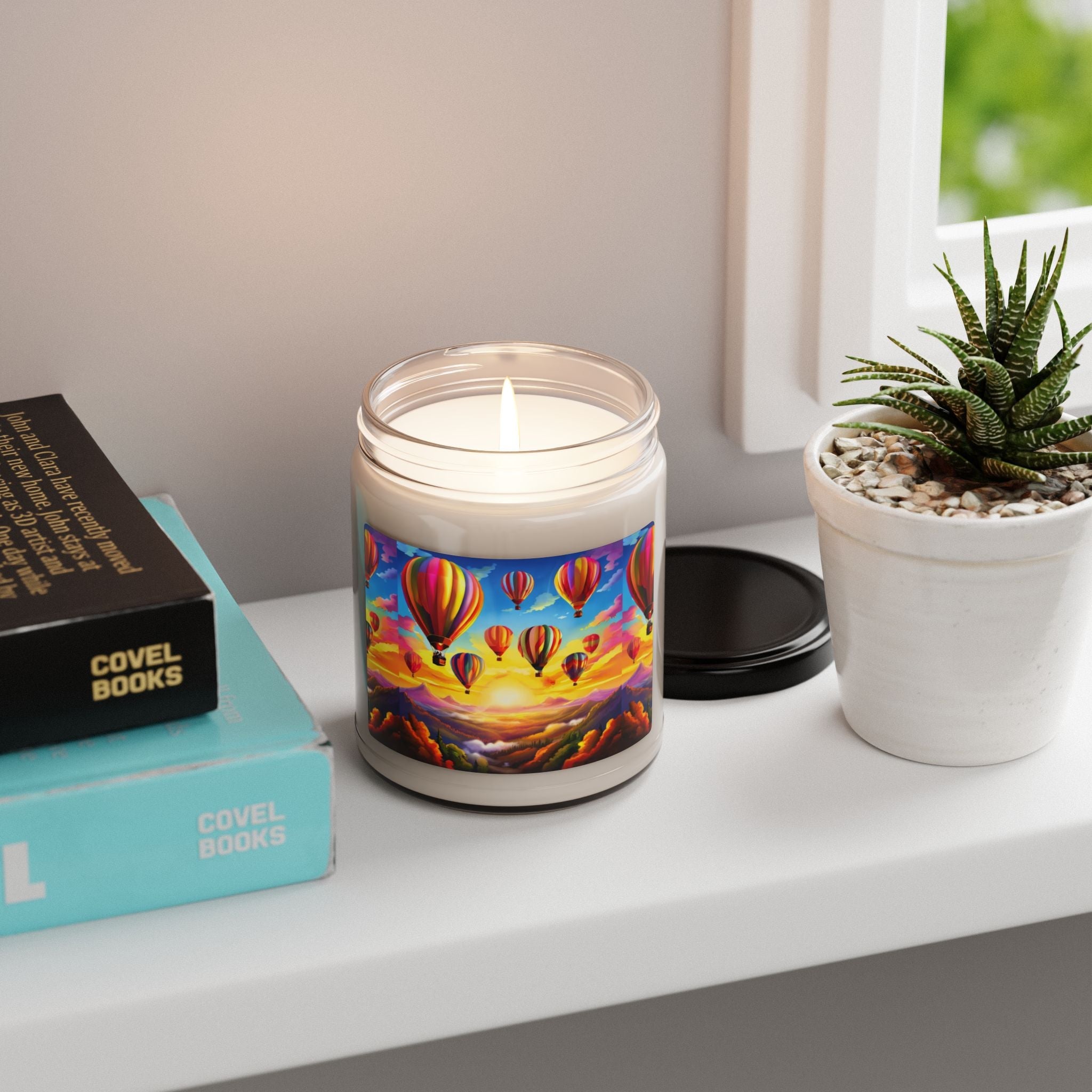 Colorful Hot Air Balloon Scented Soy Candle - 9oz Relaxing Home Fragrance - S-Mart Shop Smart Treasures
