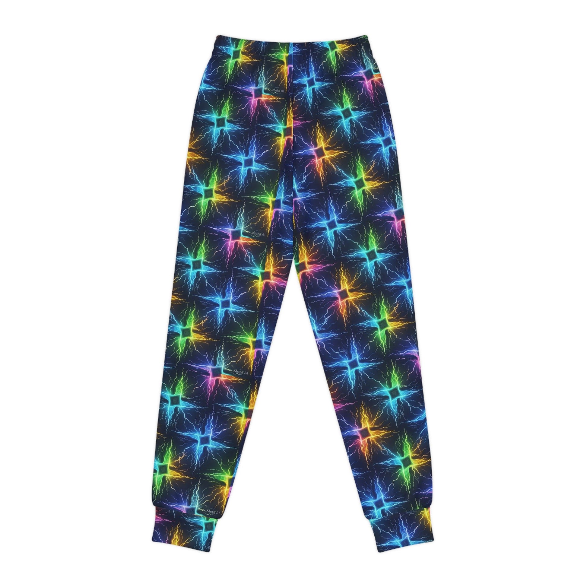 Colorful Neon Lightning Youth Joggers - Trendy & Comfortable Activewear - S-Mart Shop Smart Treasures