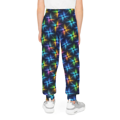Colorful Neon Lightning Youth Joggers - Trendy & Comfortable Activewear - S-Mart Shop Smart Treasures