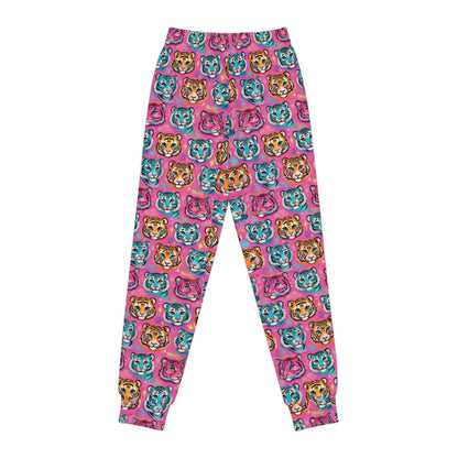Colorful Tiger Print Youth Joggers - Fun & Stylish Activewear for Kids - S-Mart Shop Smart Treasures