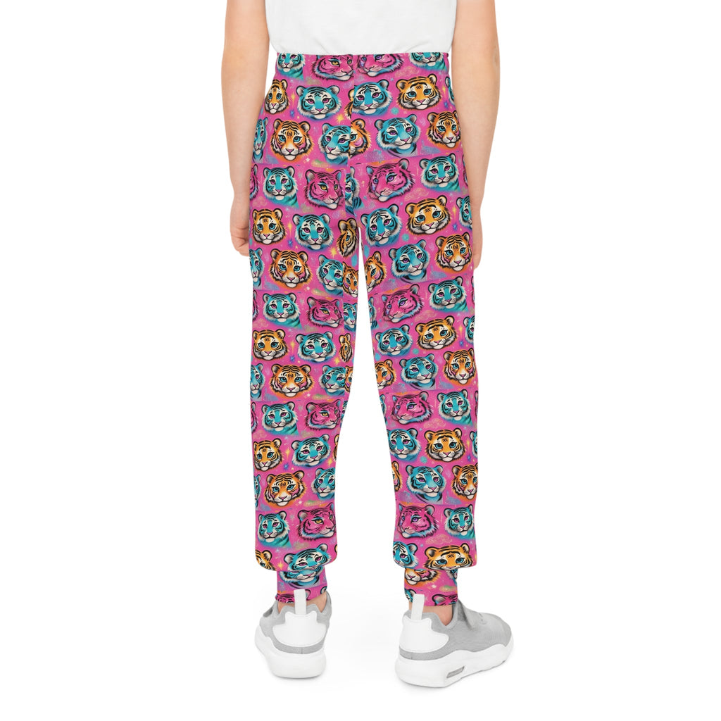 Colorful Tiger Print Youth Joggers - Fun & Stylish Activewear for Kids - S - Mart Shop Smart Treasures