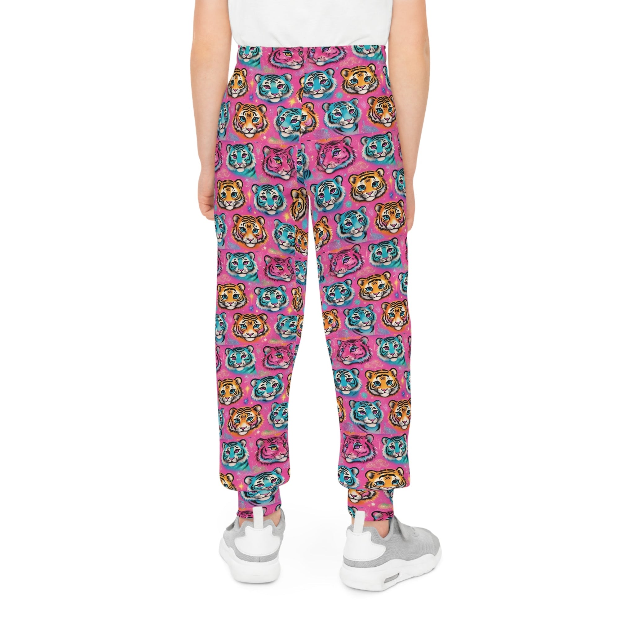 Colorful Tiger Print Youth Joggers - Fun & Stylish Activewear for Kids - S - Mart Shop Smart Treasures