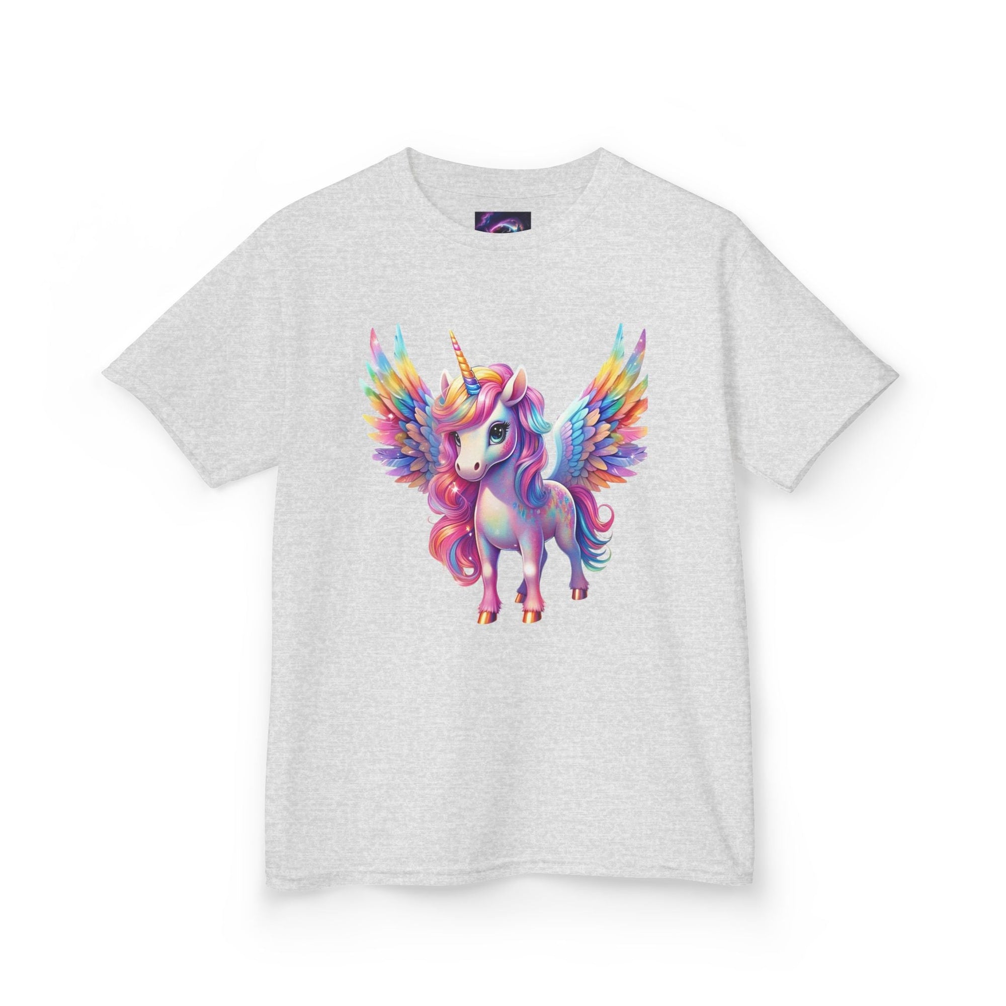 Colorful Unicorn Kids Heavy Cotton Tee - Fun & Whimsical Shirt for Magical Play - S - Mart Shop Smart Treasures