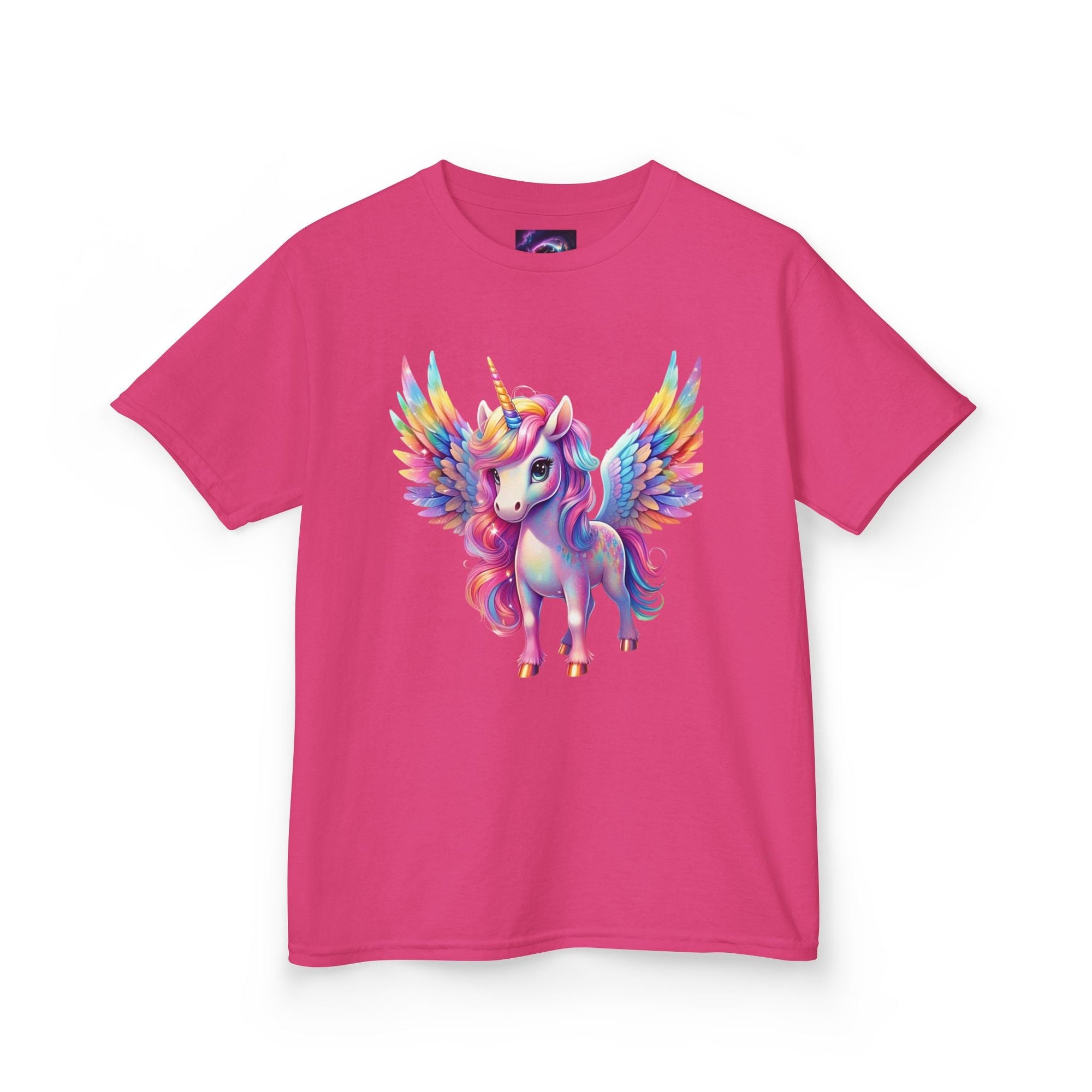 Colorful Unicorn Kids Heavy Cotton Tee - Fun & Whimsical Shirt for Magical Play - S - Mart Shop Smart Treasures