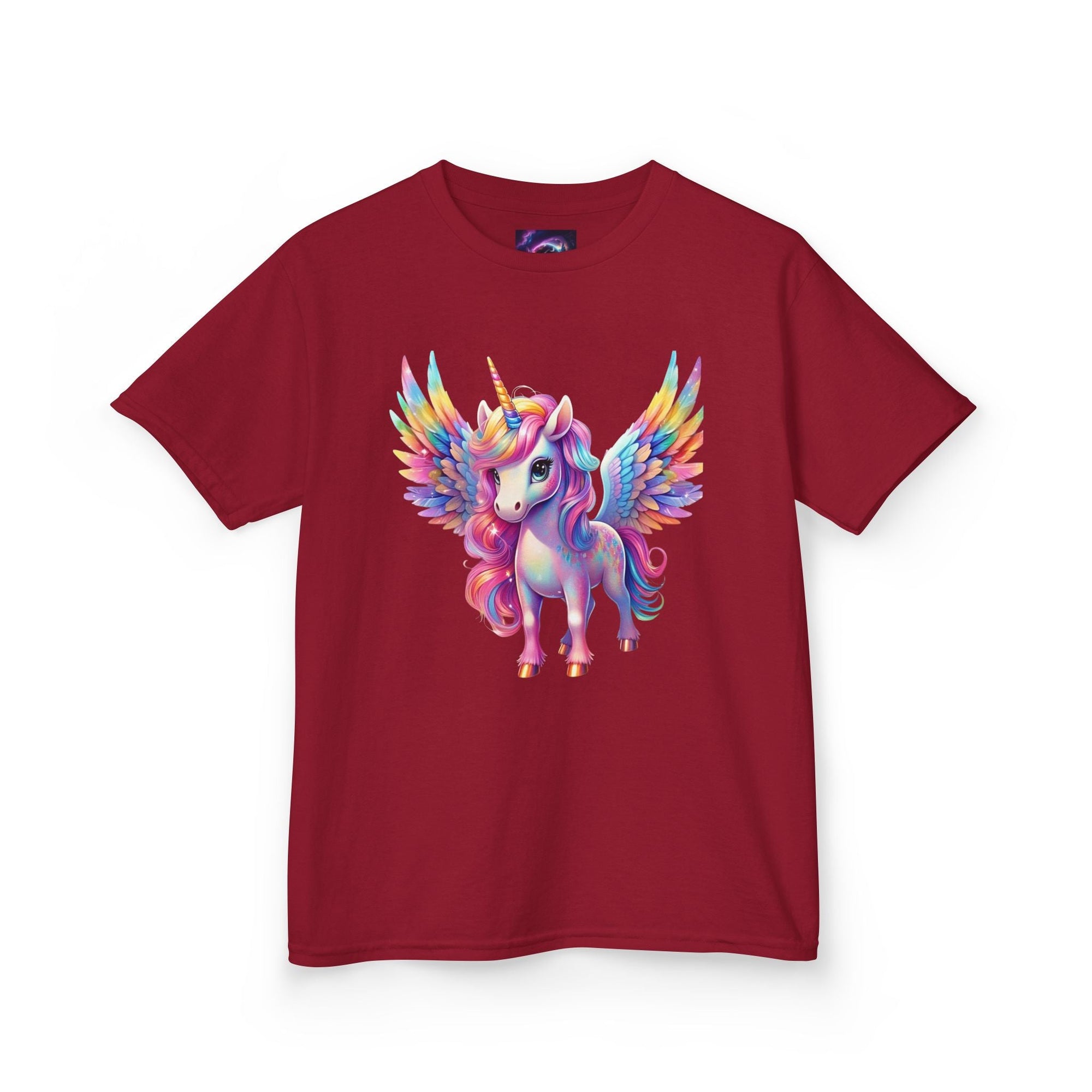 Colorful Unicorn Kids Heavy Cotton Tee - Fun & Whimsical Shirt for Magical Play - S - Mart Shop Smart Treasures