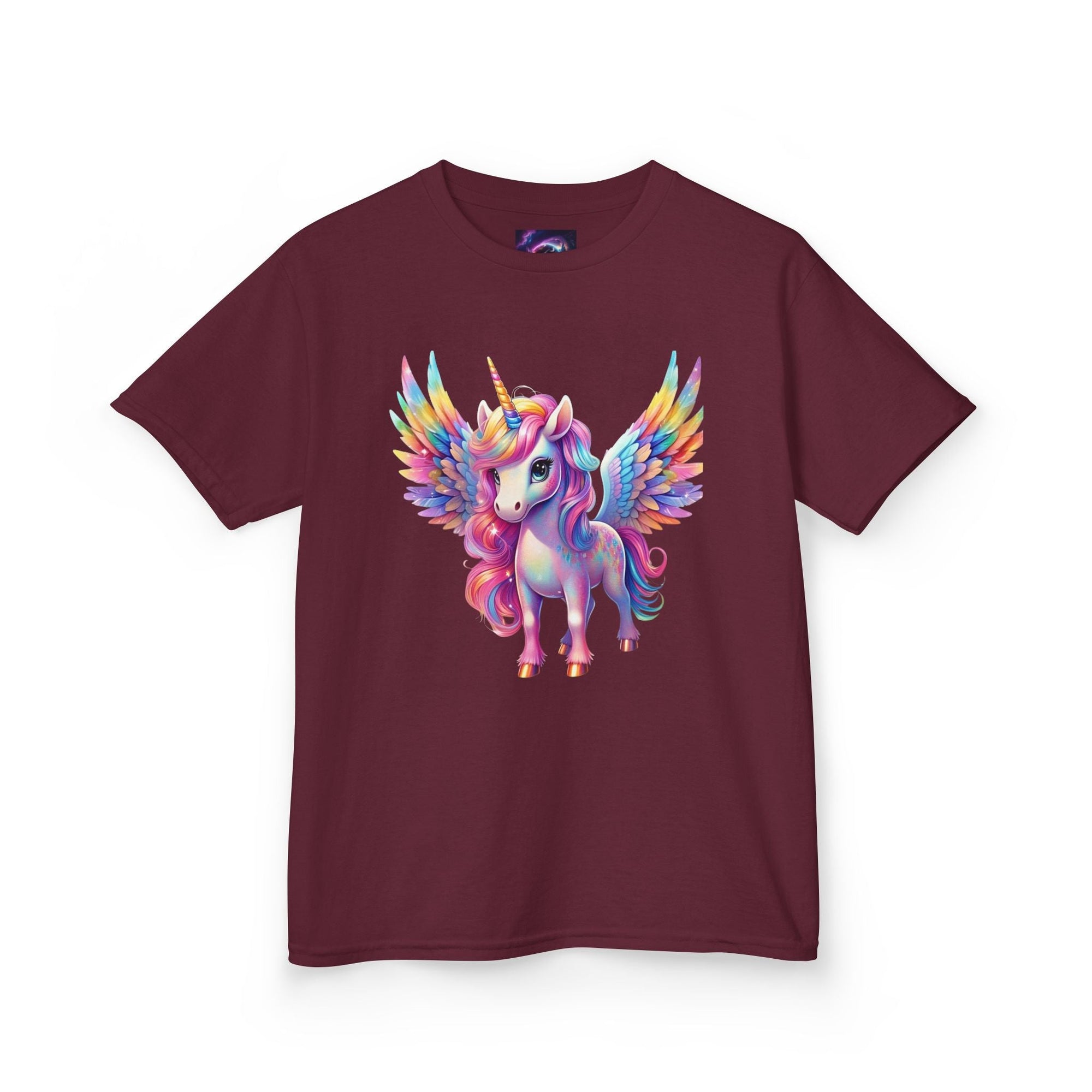 Colorful Unicorn Kids Heavy Cotton Tee - Fun & Whimsical Shirt for Magical Play - S - Mart Shop Smart Treasures