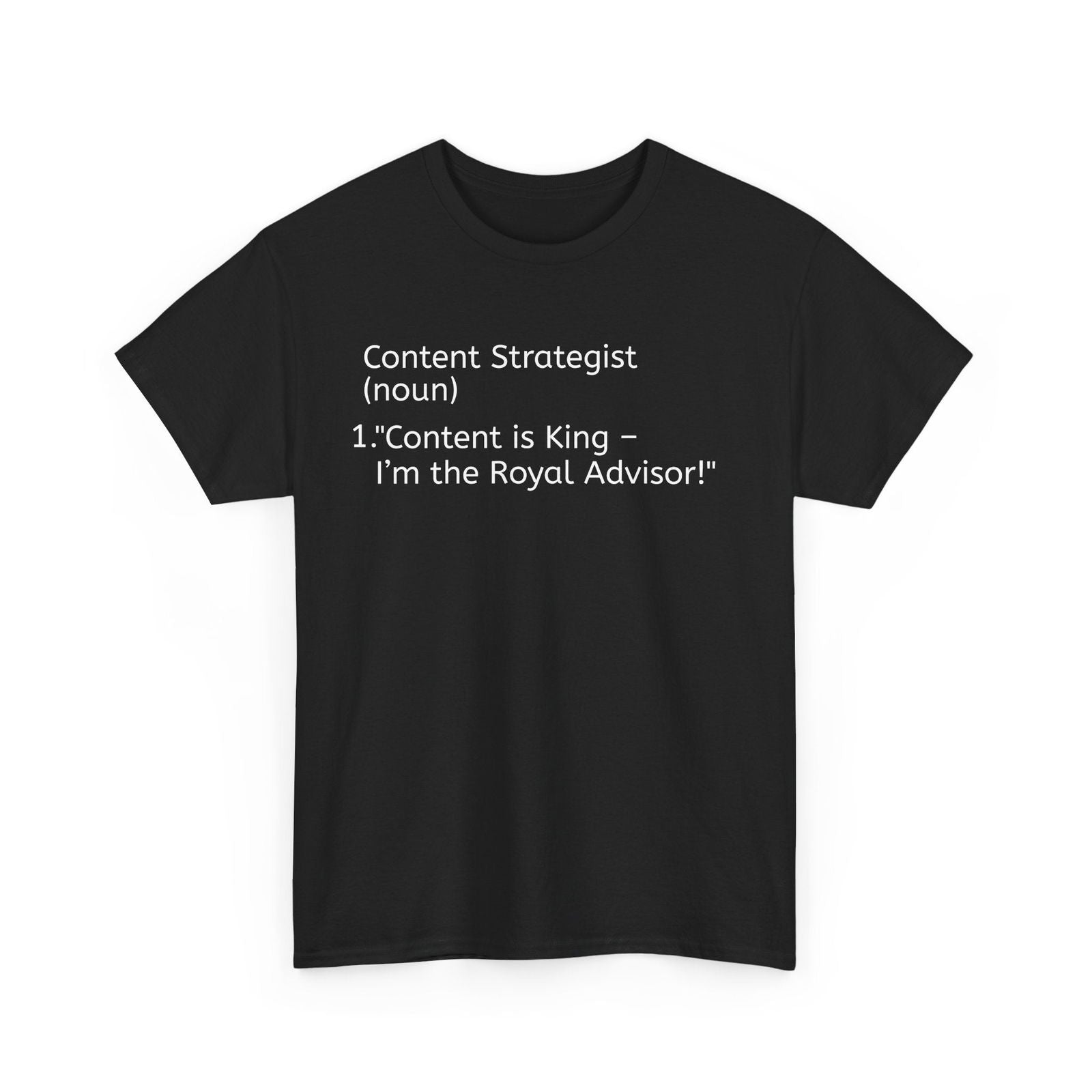 Content Strategist Unisex Heavy Cotton Tee - Funny Definition Shirt for Marketing Professionals - S - Mart Shop Smart Treasures
