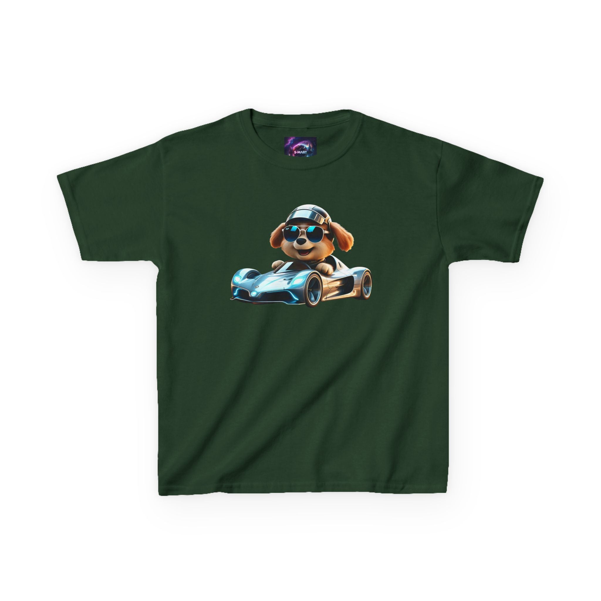 Cool Dog Racing Kids Tee - Fun Lightweight Cotton T-Shirt for Young Speedsters - S-Mart Shop Smart Treasures