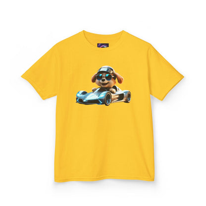 Cool Dog Racing Kids Tee - Fun Lightweight Cotton T-Shirt for Young Speedsters - S-Mart Shop Smart Treasures