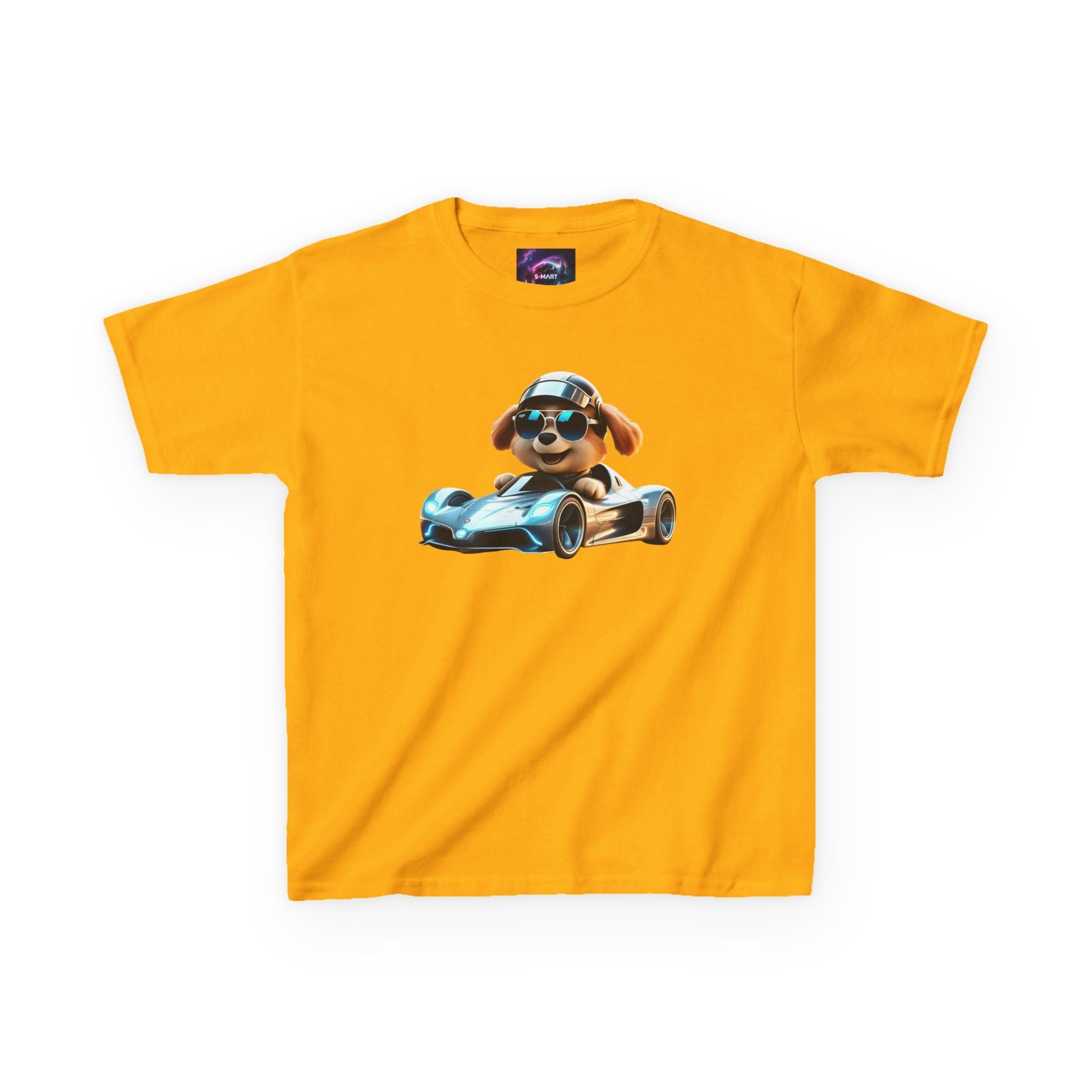 Cool Dog Racing Kids Tee - Fun Lightweight Cotton T-Shirt for Young Speedsters - S-Mart Shop Smart Treasures
