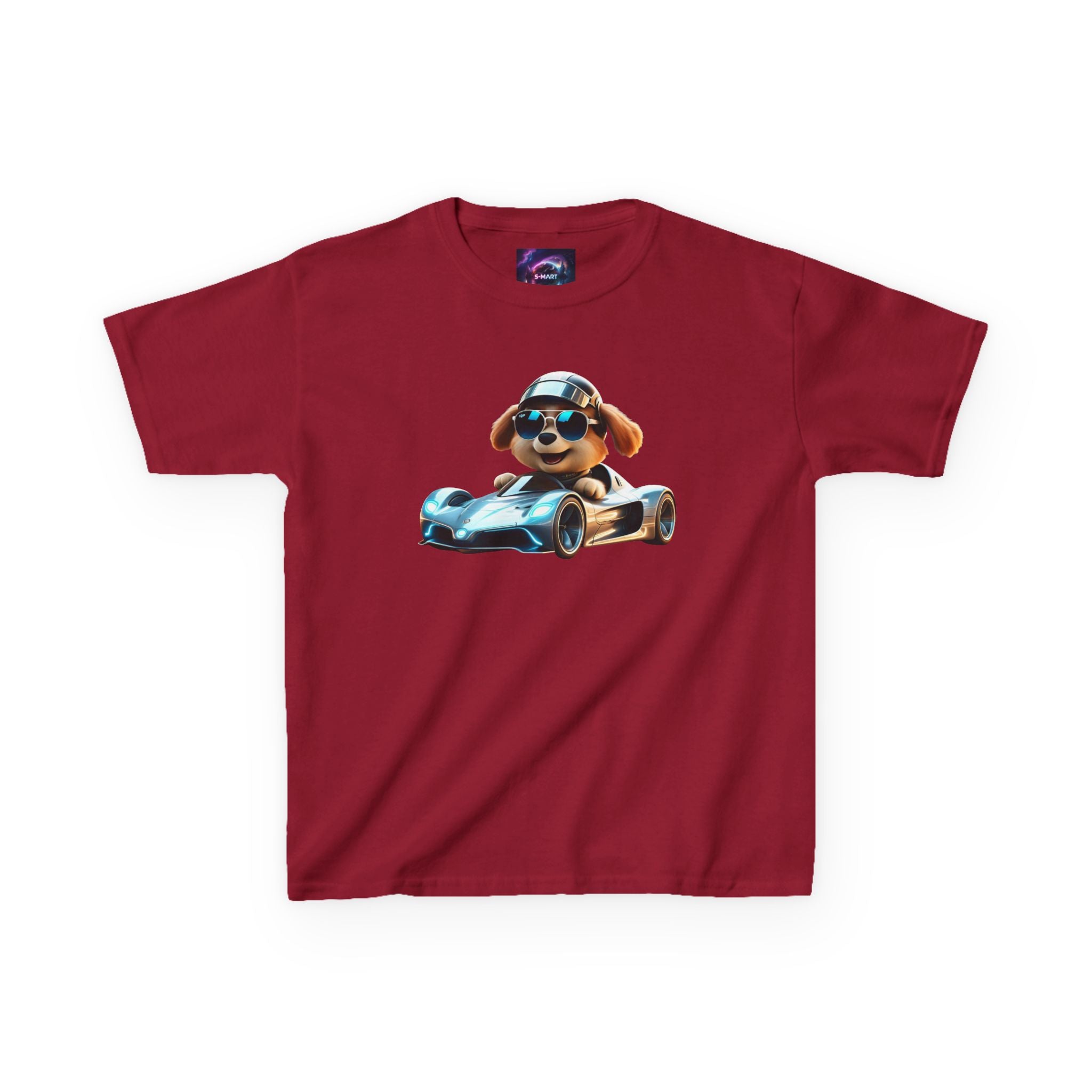 Cool Dog Racing Kids Tee - Fun Lightweight Cotton T-Shirt for Young Speedsters - S-Mart Shop Smart Treasures