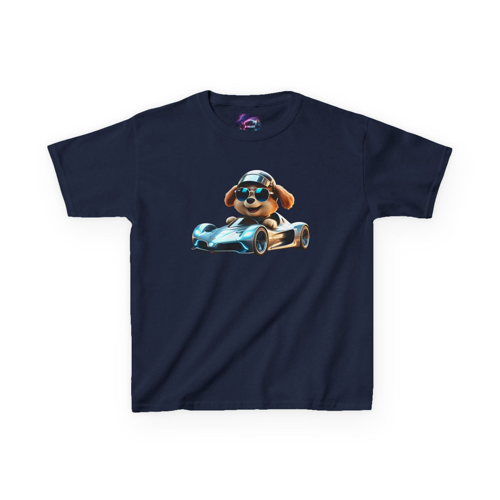 Cool Dog Racing Kids Tee - Fun Lightweight Cotton T-Shirt for Young Speedsters - S-Mart Shop Smart Treasures