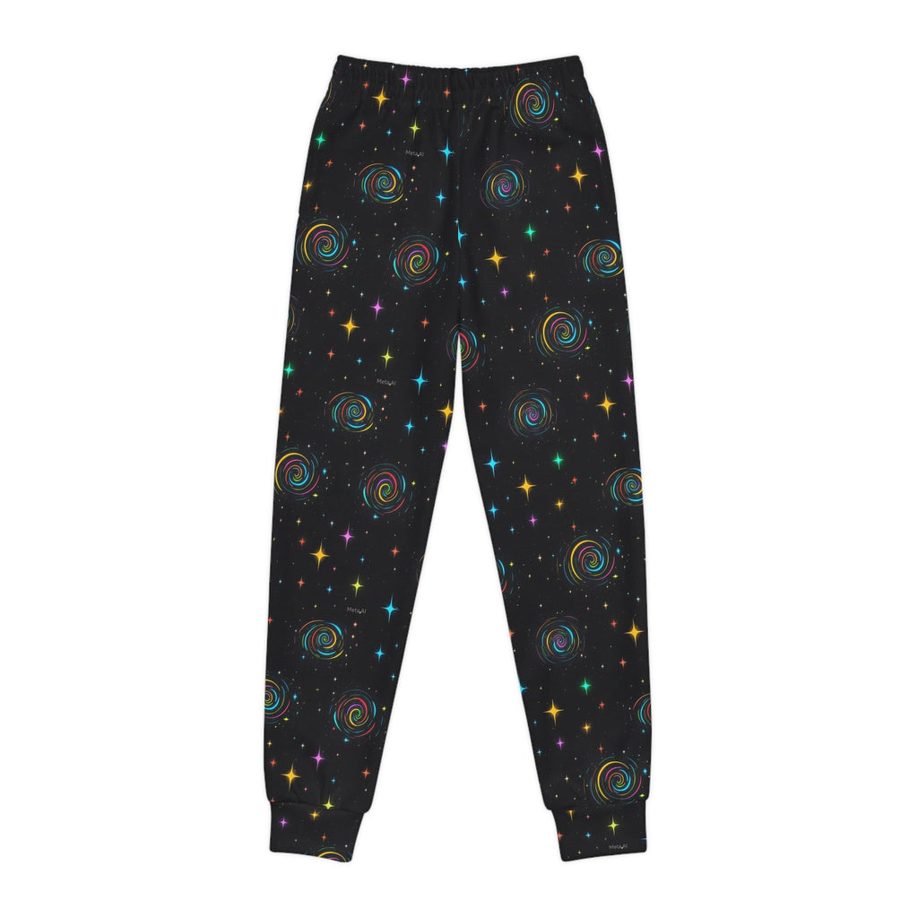 Cosmic Swirl Youth Joggers - Colorful Galaxy Design for Active Kids - S-Mart Shop Smart Treasures