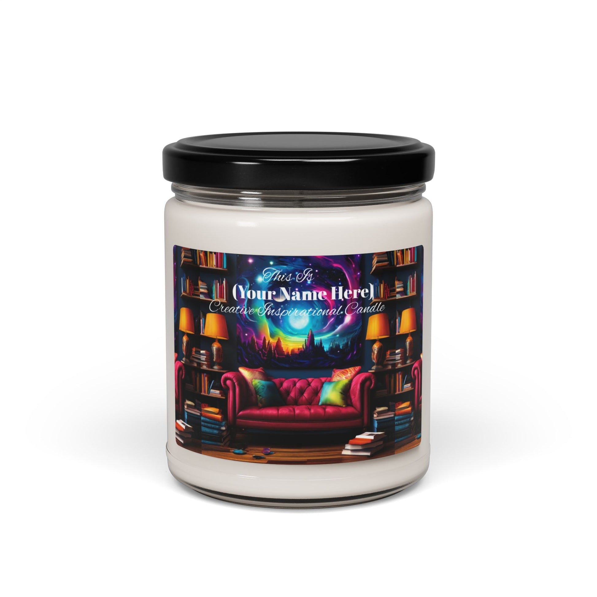 Cozy Reading Nook Customizable Your Name Here Scented Soy Candle - 9oz - S-Mart Shop Smart Treasures
