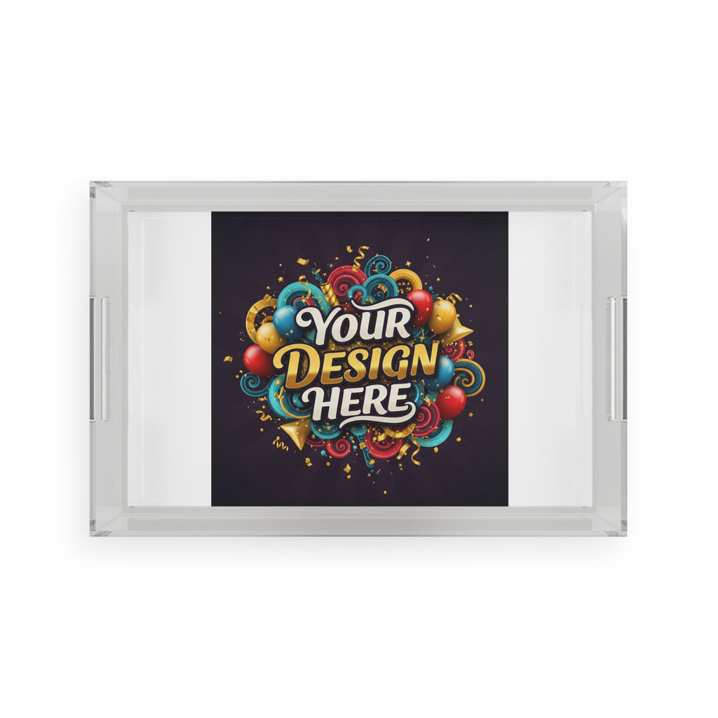 Customizable Acrylic Serving Tray - Perfect for Parties and Gifts - S - Mart Shop Smart Treasures