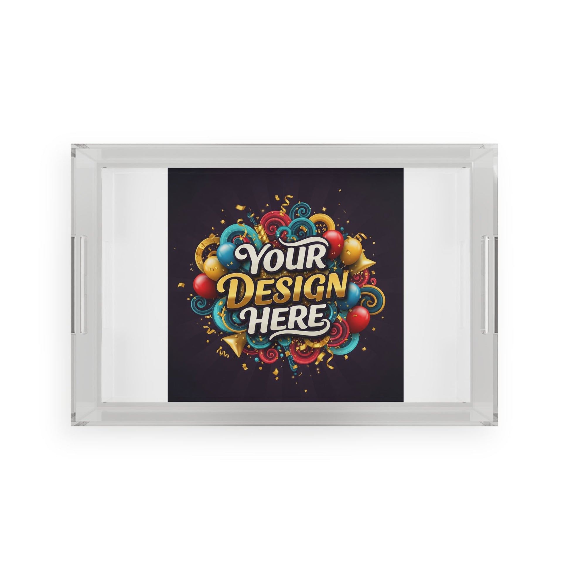 Customizable Acrylic Serving Tray - Perfect for Parties and Gifts - S-Mart Shop Smart Treasures