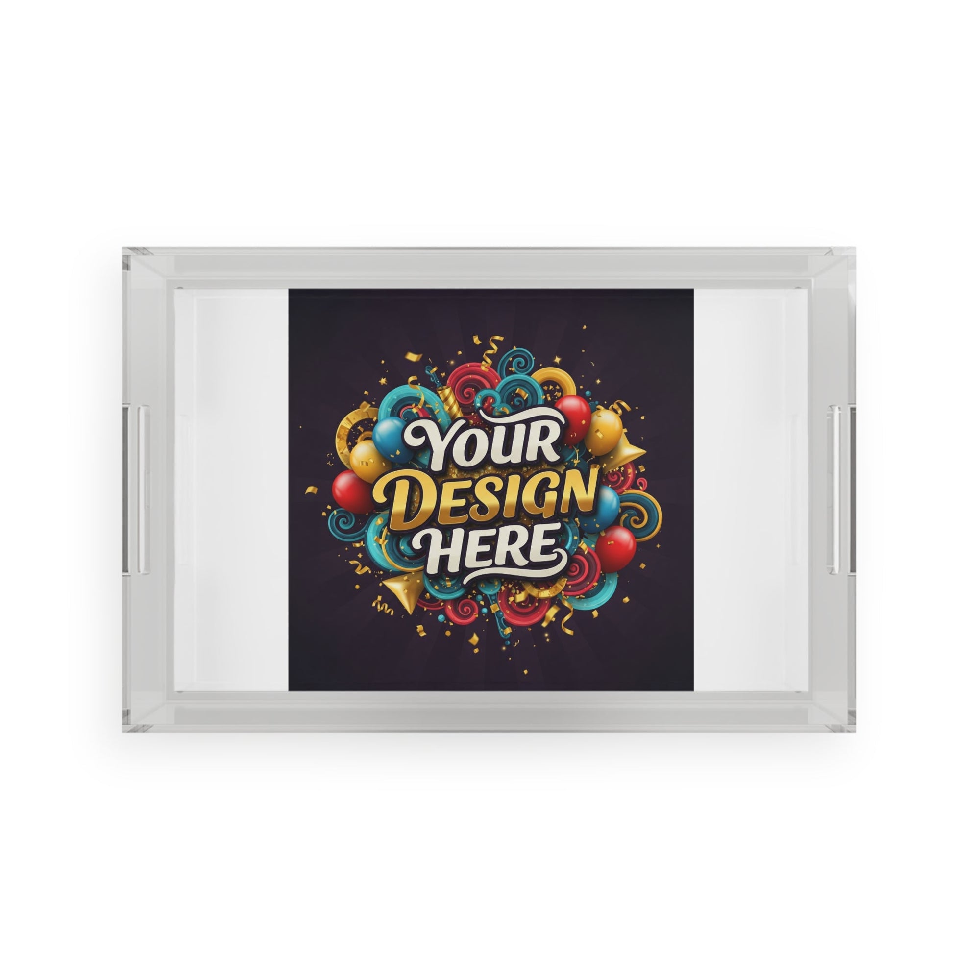 Customizable Acrylic Serving Tray - Perfect for Parties and Gifts - S - Mart Shop Smart Treasures