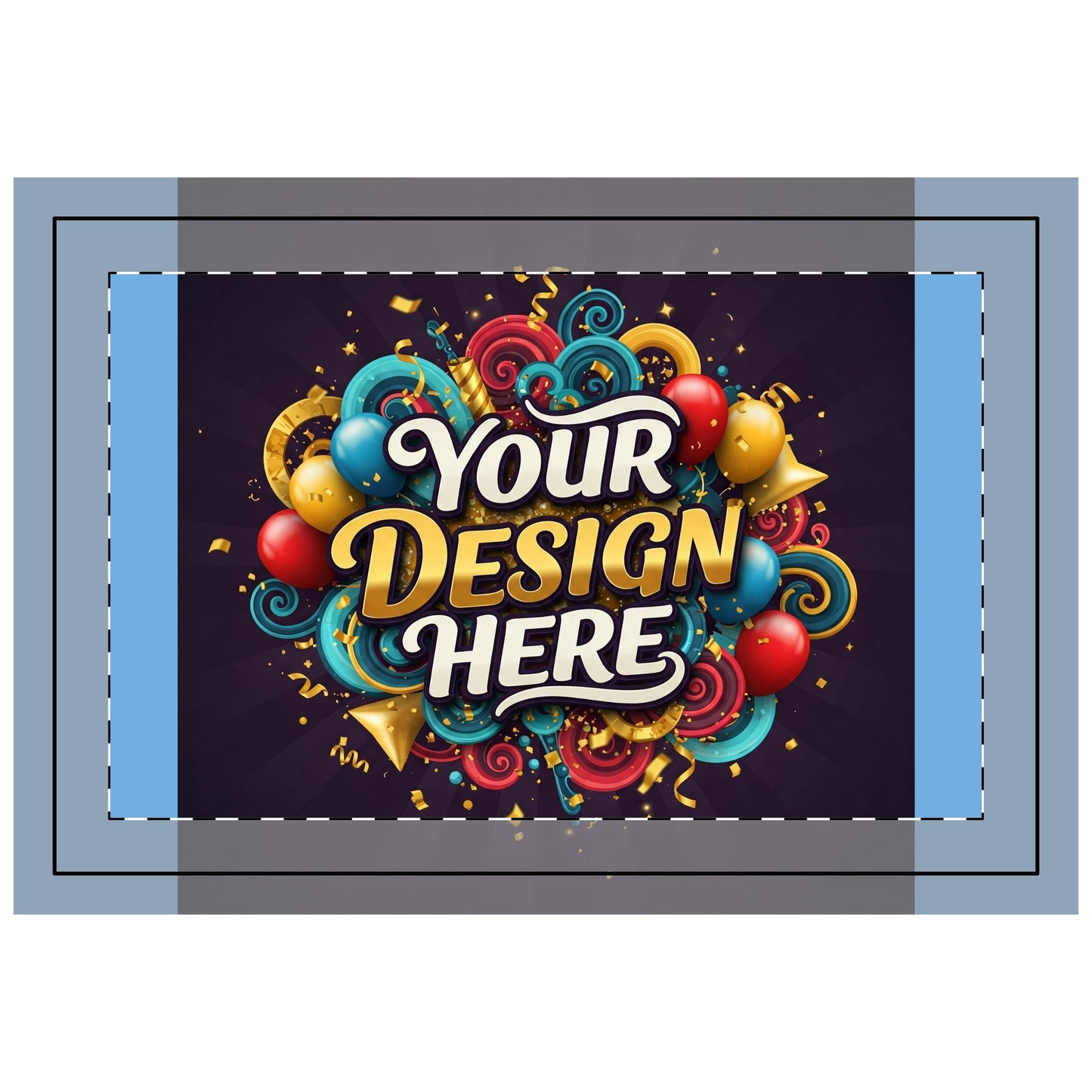 Customizable Quilted Placemat - Party Celebration Design - S-Mart Shop Smart Treasures
