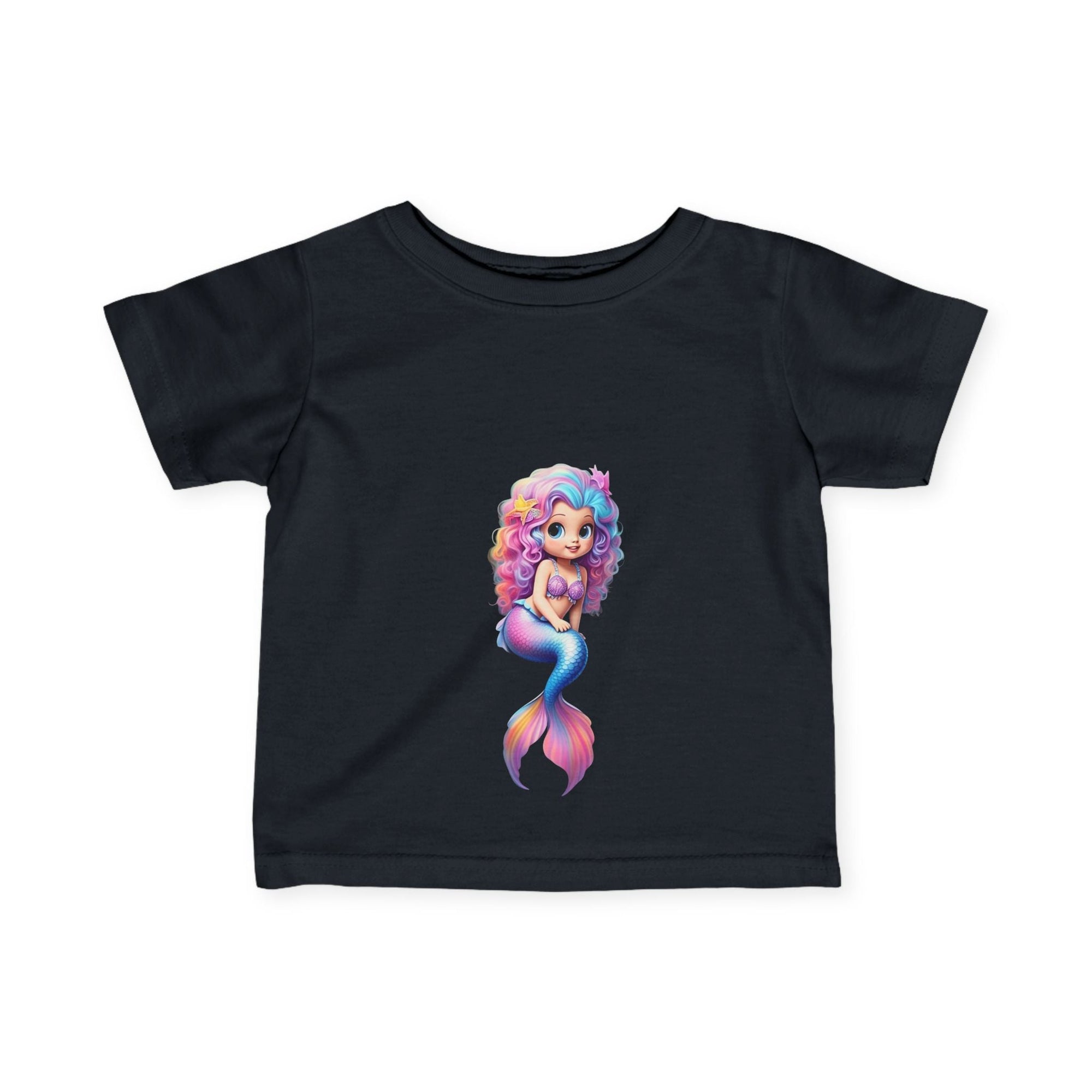 Cute Mermaid Infant Tee - Adorable Baby Shirt with Colorful Design - S - Mart Shop Smart Treasures