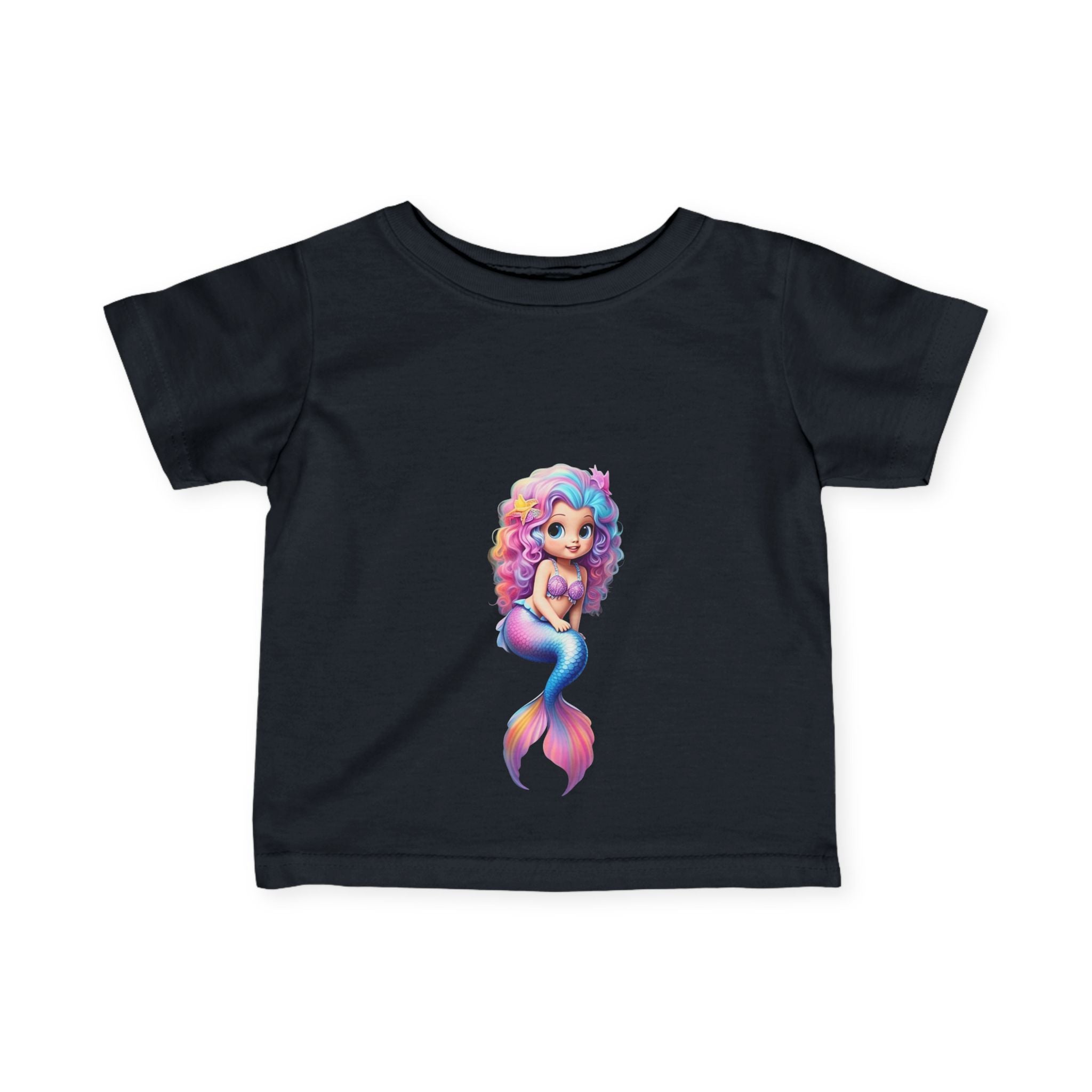 Cute Mermaid Infant Tee - Adorable Baby Shirt with Colorful Design - S-Mart Shop Smart Treasures