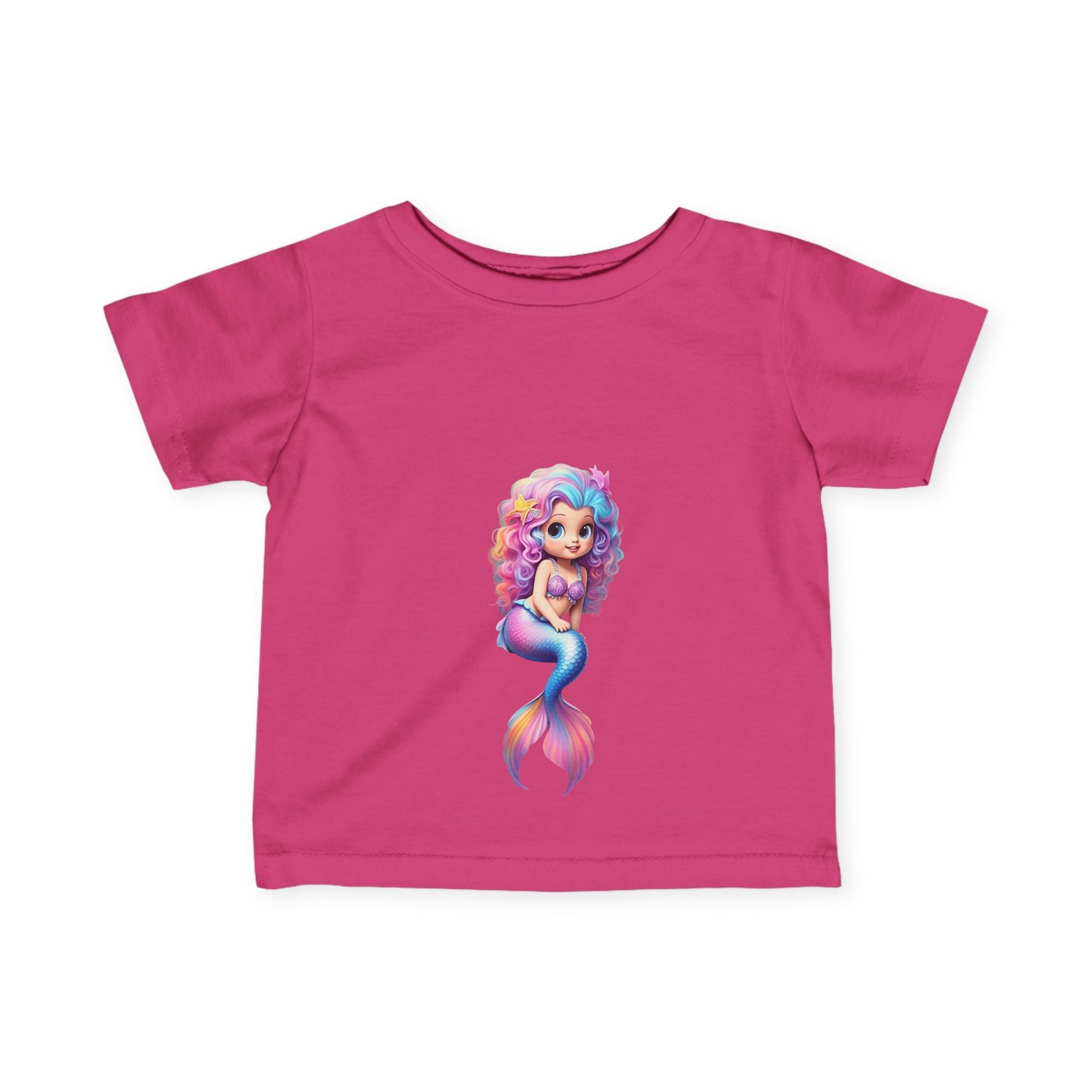 Cute Mermaid Infant Tee - Adorable Baby Shirt with Colorful Design - S - Mart Shop Smart Treasures