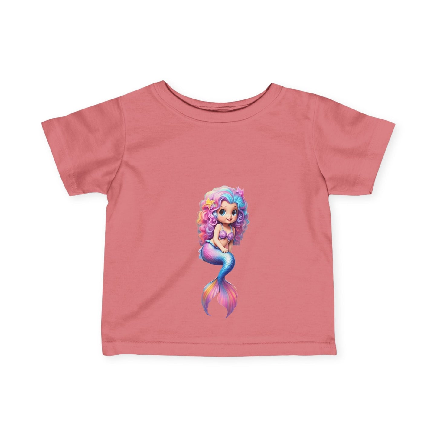 Cute Mermaid Infant Tee - Adorable Baby Shirt with Colorful Design - S-Mart Shop Smart Treasures
