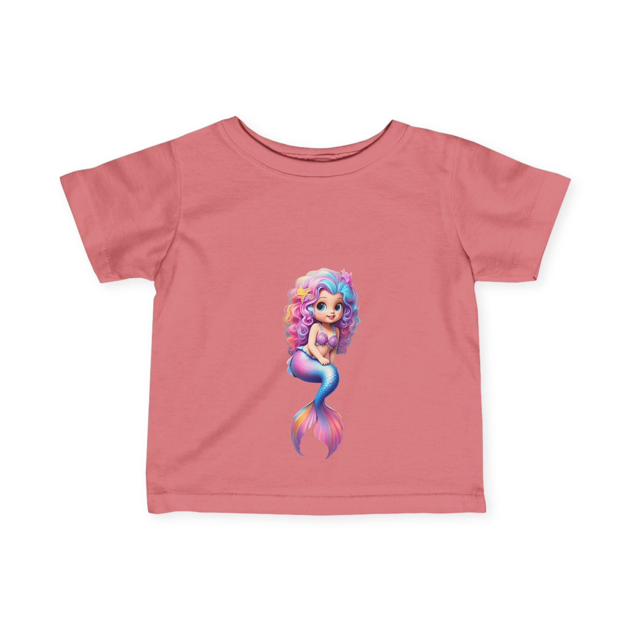 Cute Mermaid Infant Tee - Adorable Baby Shirt with Colorful Design - S-Mart Shop Smart Treasures
