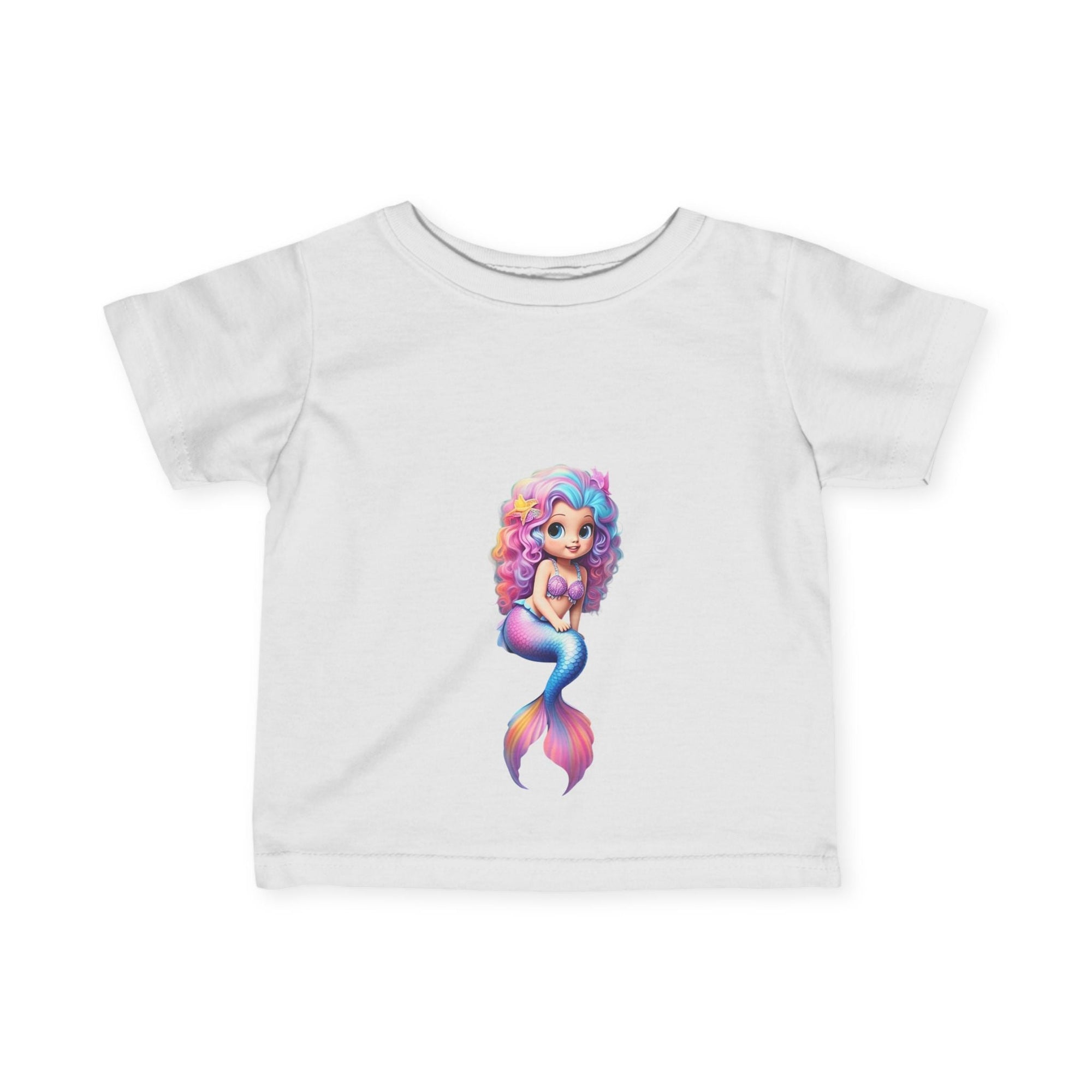 Cute Mermaid Infant Tee - Adorable Baby Shirt with Colorful Design - S - Mart Shop Smart Treasures