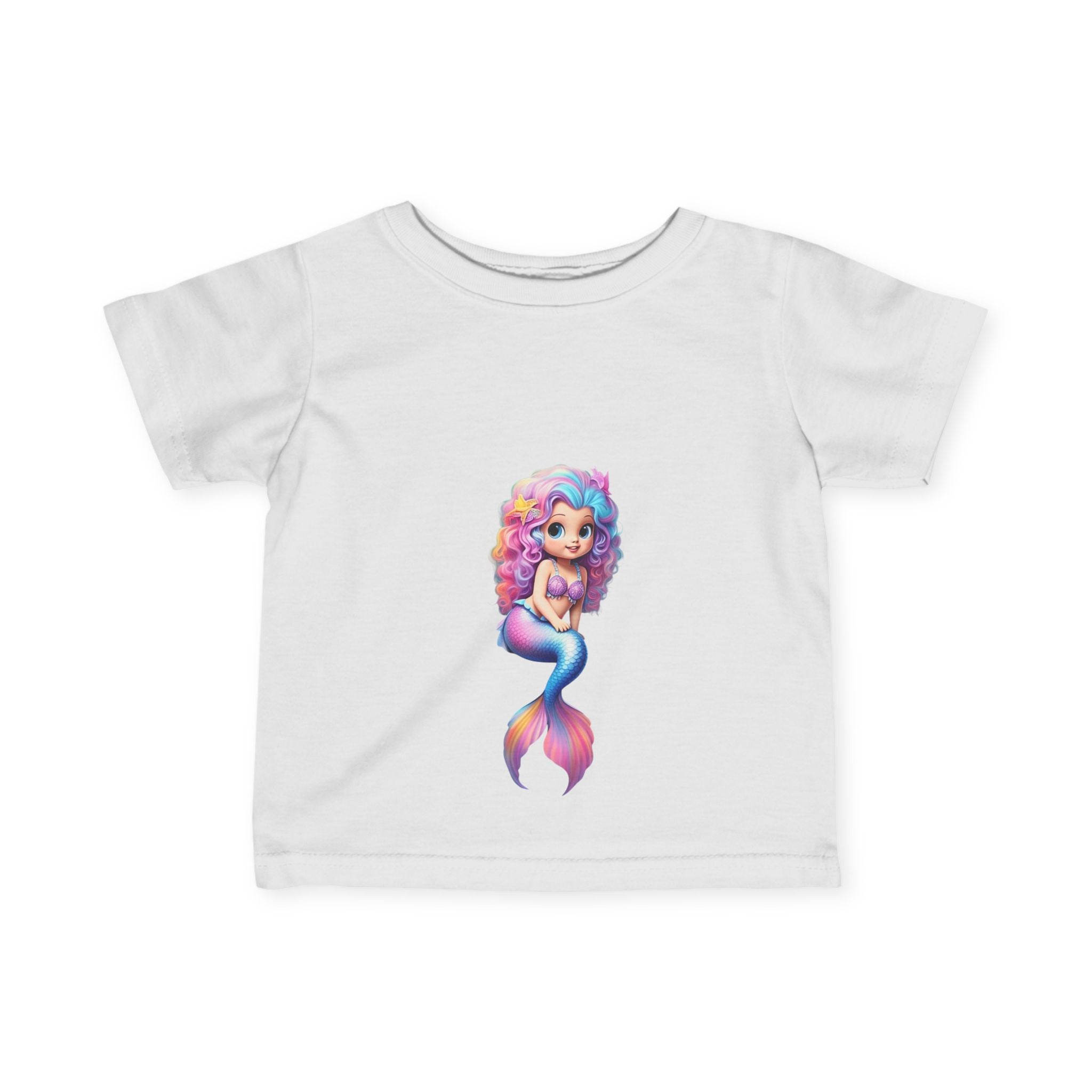 Cute Mermaid Infant Tee - Adorable Baby Shirt with Colorful Design - S-Mart Shop Smart Treasures