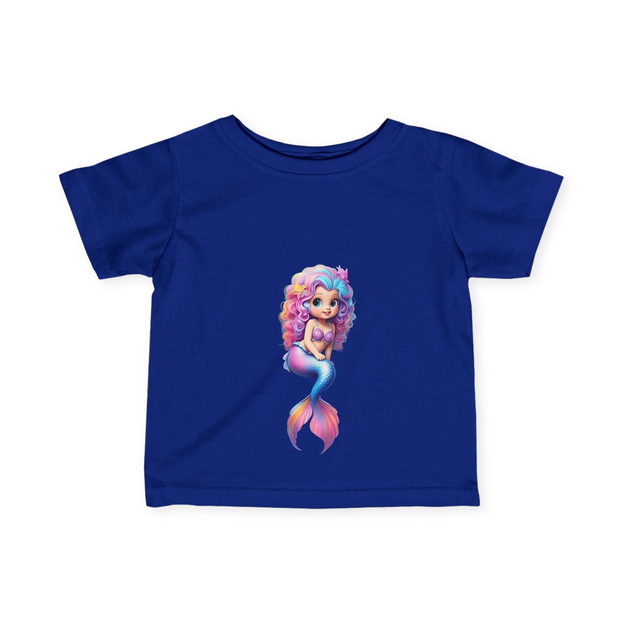 Cute Mermaid Infant Tee - Adorable Baby Shirt with Colorful Design - S - Mart Shop Smart Treasures