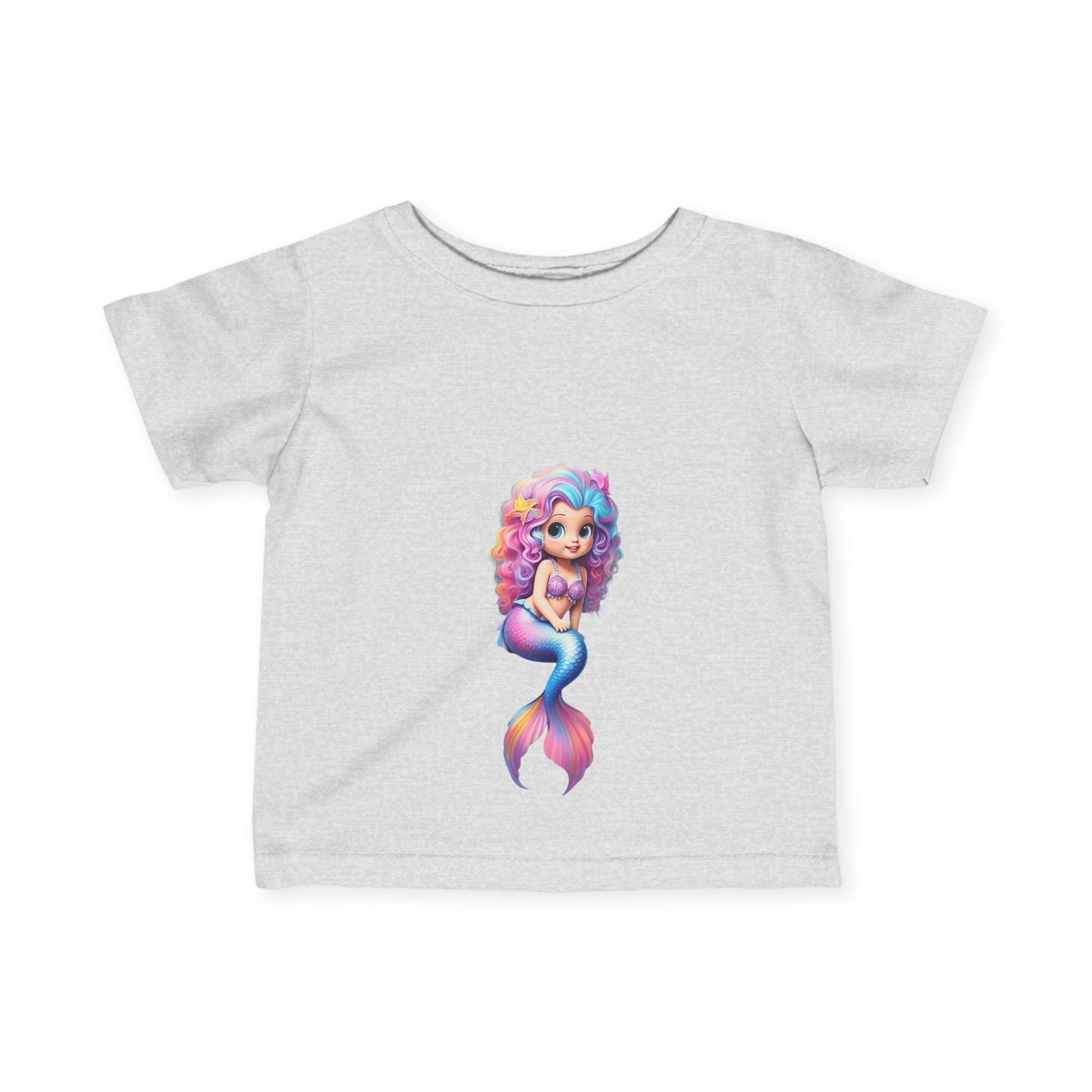 Cute Mermaid Infant Tee - Adorable Baby Shirt with Colorful Design - S - Mart Shop Smart Treasures