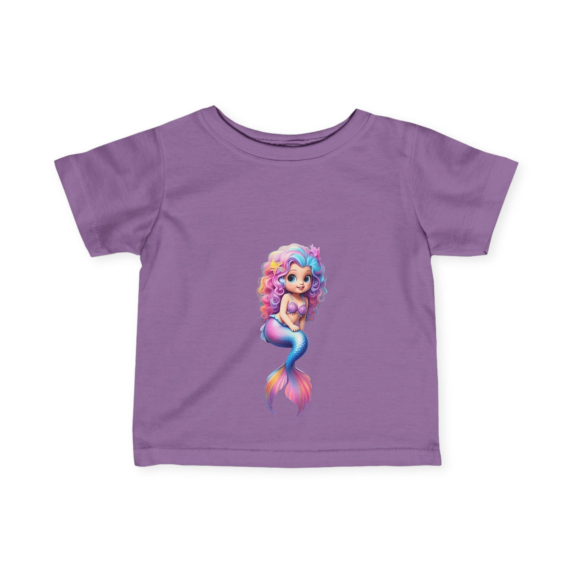 Cute Mermaid Infant Tee - Adorable Baby Shirt with Colorful Design - S - Mart Shop Smart Treasures