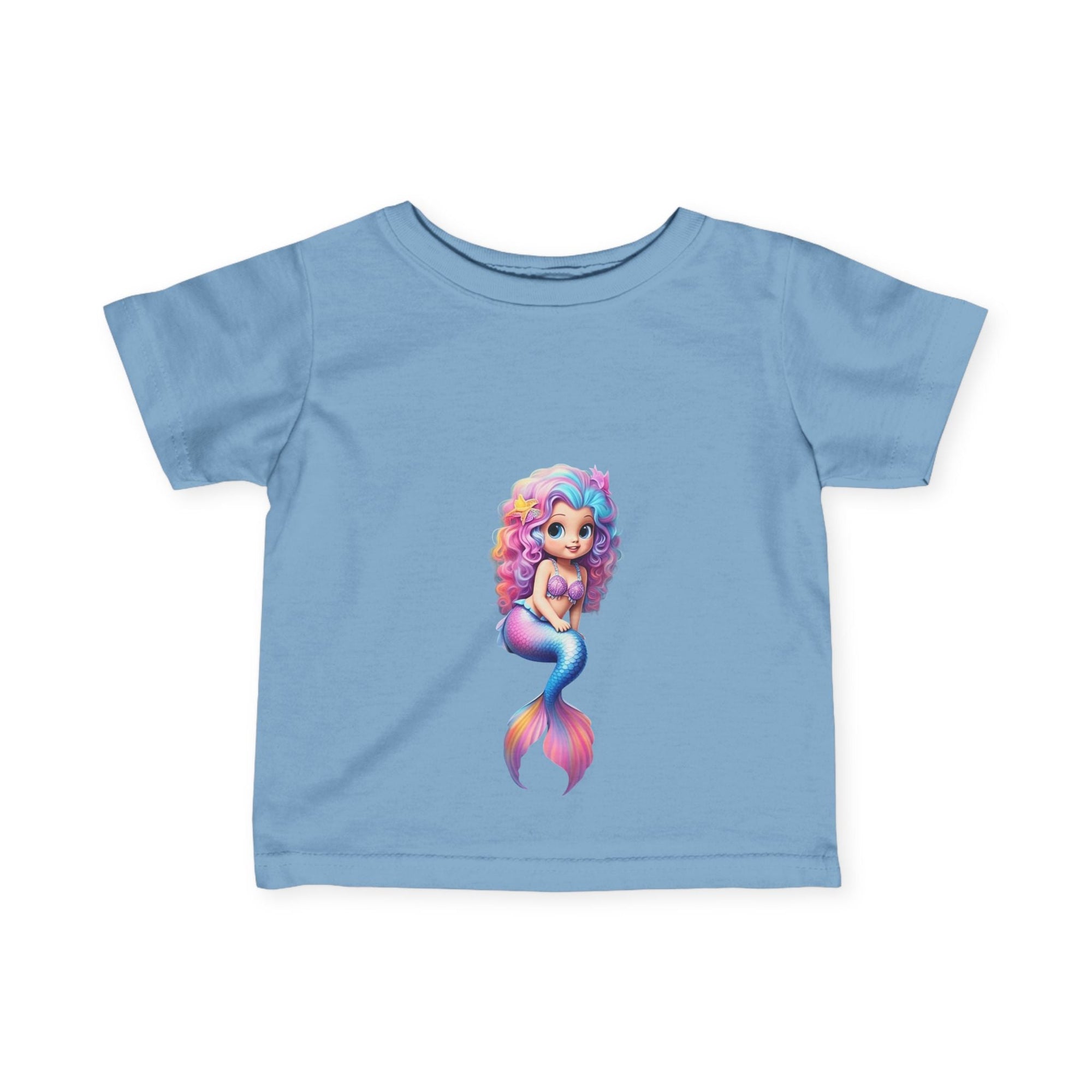 Cute Mermaid Infant Tee - Adorable Baby Shirt with Colorful Design - S - Mart Shop Smart Treasures